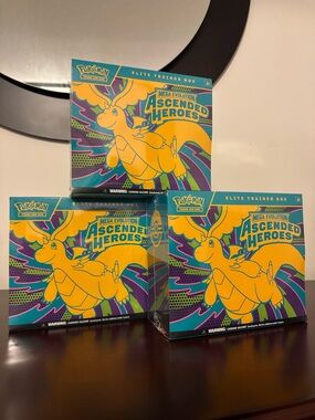 Pokemon Ascended Heroes Elite Trainer Box Lot (x3) – Factory Sealed